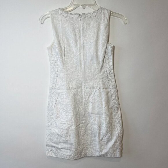 Lilly Pulitzer Womens Mila Sleeveless Lace Shift Mini Dress White 0 Floral 95954 - Picture 5 of 11